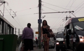 Street Voyeur Follows A Desirable Russian Girl With Hot Legs