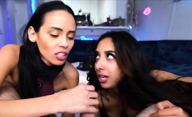 Latina Girlfriends Milking My Huge Cock On Video