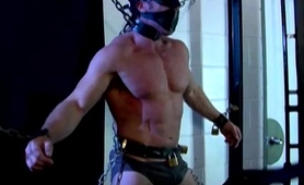 Sexy Stud Derek Bound, Blindfolded And Flogged