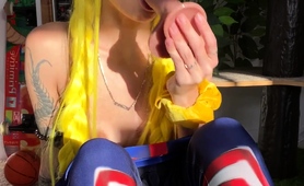 sexy-blonde-camgirl-in-costume-plays-with-her-favorite-toy