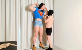 Tall And Muscled Milf Dominatrix Humiliates A Male Slave