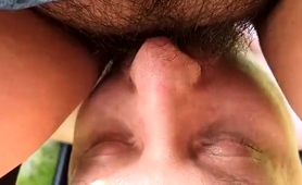 Licking Whore Draining Cunt Juice From Fat Furry Cunt