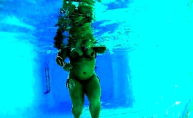 Bbw Mature Woman Flaunting Her Sexy Curves In The Pool