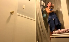Hidden Camera Captures Sexy Stepsister Taking A Shower